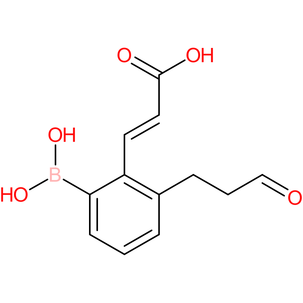 (E)-3-(2-borono-6-(3-oxopropyl)phenyl)acrylic acid