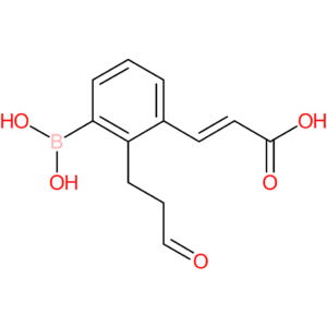 (E)-3-(3-borono-2-(3-oxopropyl)phenyl)acrylic acid
