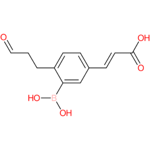 (E)-3-(3-borono-4-(3-oxopropyl)phenyl)acrylic acid