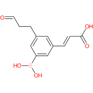 (E)-3-(3-borono-5-(3-oxopropyl)phenyl)acrylic acid