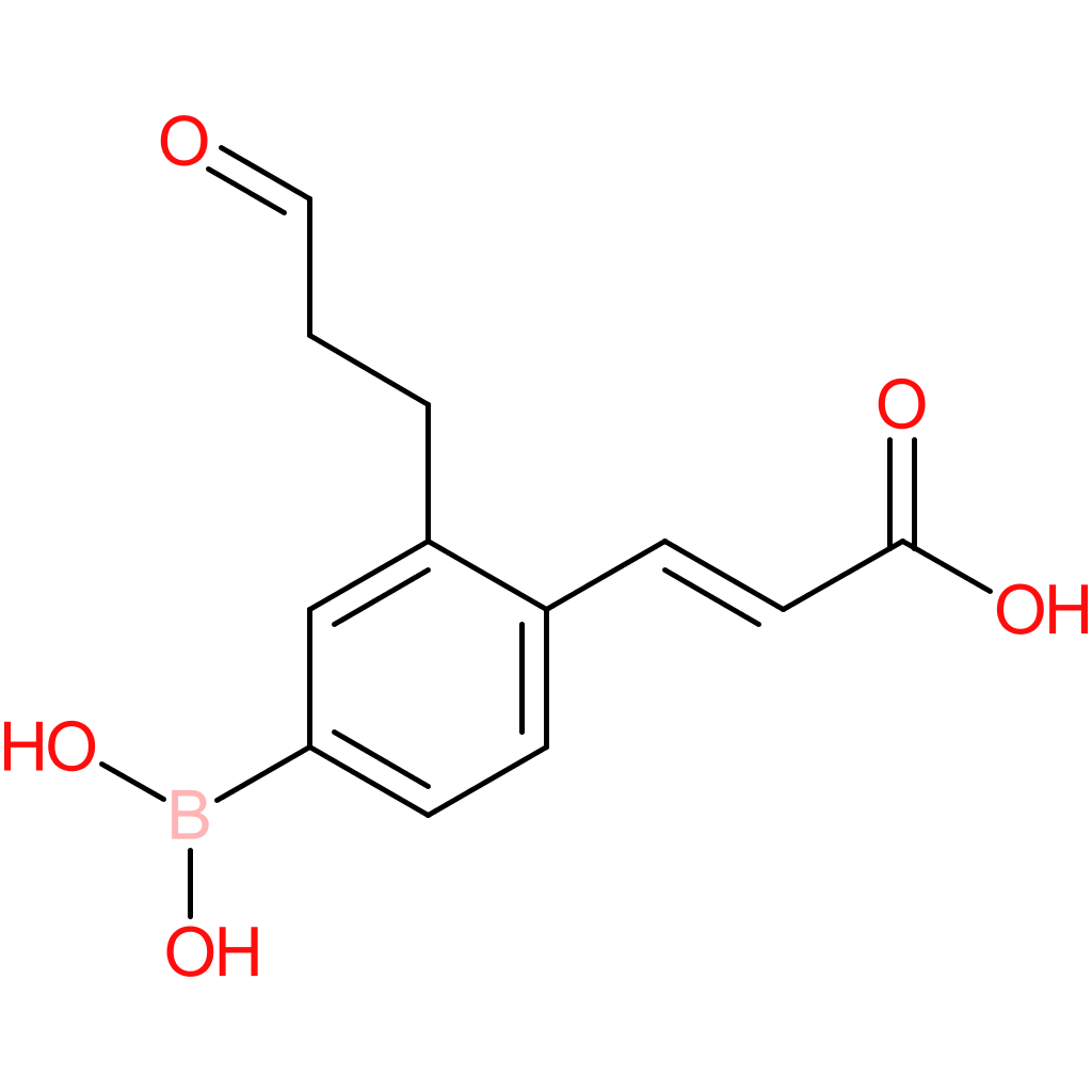 (E)-3-(4-borono-2-(3-oxopropyl)phenyl)acrylic acid