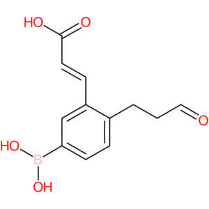 (E)-3-(5-borono-2-(3-oxopropyl)phenyl)acrylic acid
