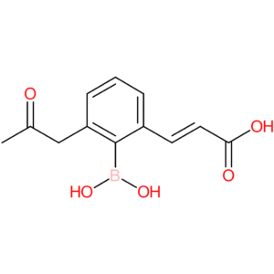 (E)-3-(2-borono-3-(2-oxopropyl)phenyl)acrylic acid