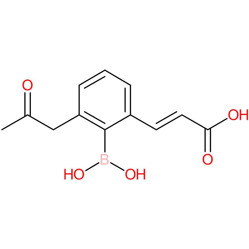 (E)-3-(2-borono-3-(2-oxopropyl)phenyl)acrylic acid