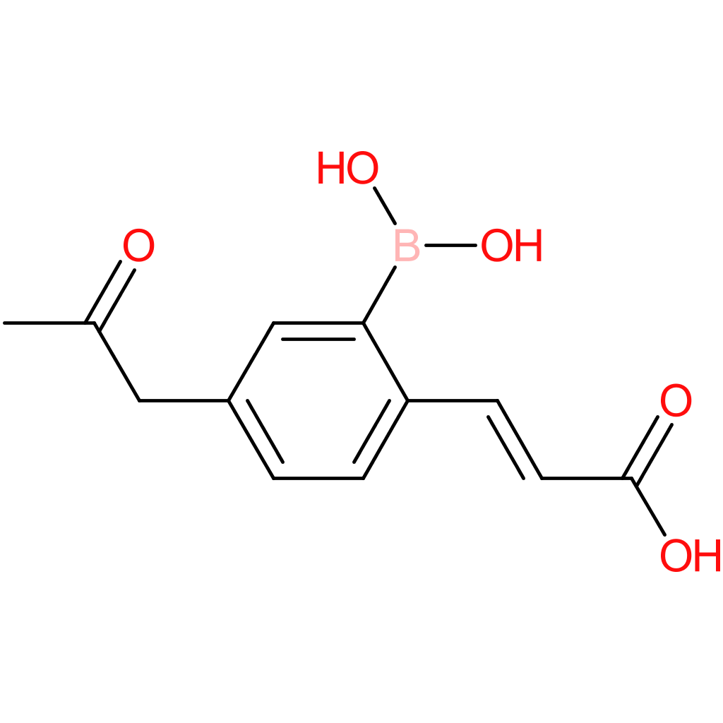 (E)-3-(2-borono-4-(2-oxopropyl)phenyl)acrylic acid