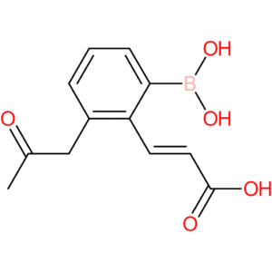 (E)-3-(2-borono-6-(2-oxopropyl)phenyl)acrylic acid