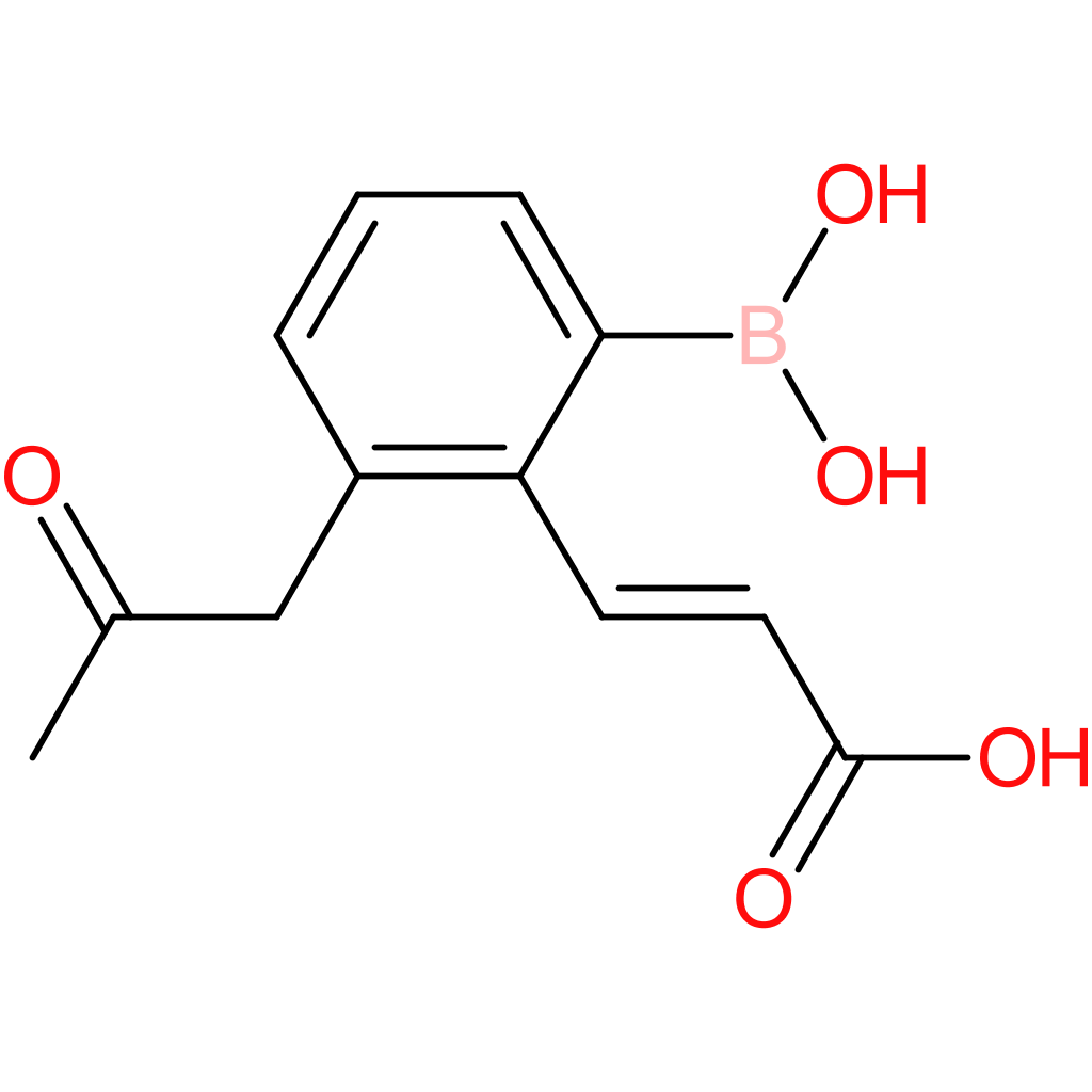(E)-3-(2-borono-6-(2-oxopropyl)phenyl)acrylic acid