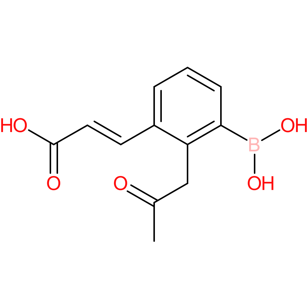 (E)-3-(3-borono-2-(2-oxopropyl)phenyl)acrylic acid