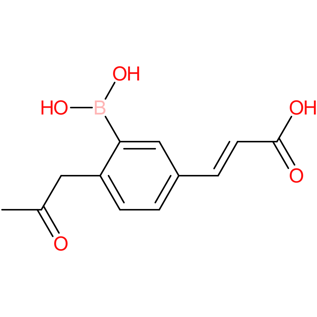 (E)-3-(3-borono-4-(2-oxopropyl)phenyl)acrylic acid