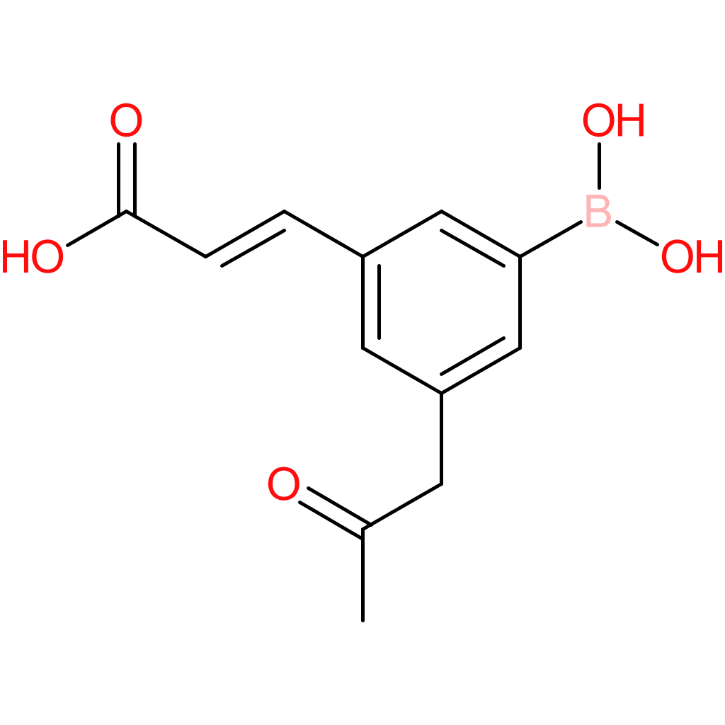 (E)-3-(3-borono-5-(2-oxopropyl)phenyl)acrylic acid