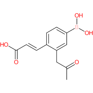 (E)-3-(4-borono-2-(2-oxopropyl)phenyl)acrylic acid