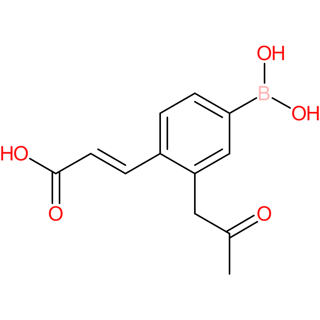 (E)-3-(4-borono-2-(2-oxopropyl)phenyl)acrylic acid