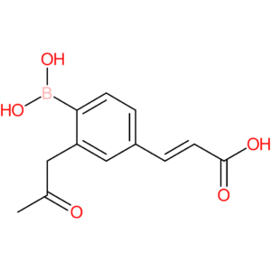 (E)-3-(4-borono-3-(2-oxopropyl)phenyl)acrylic acid