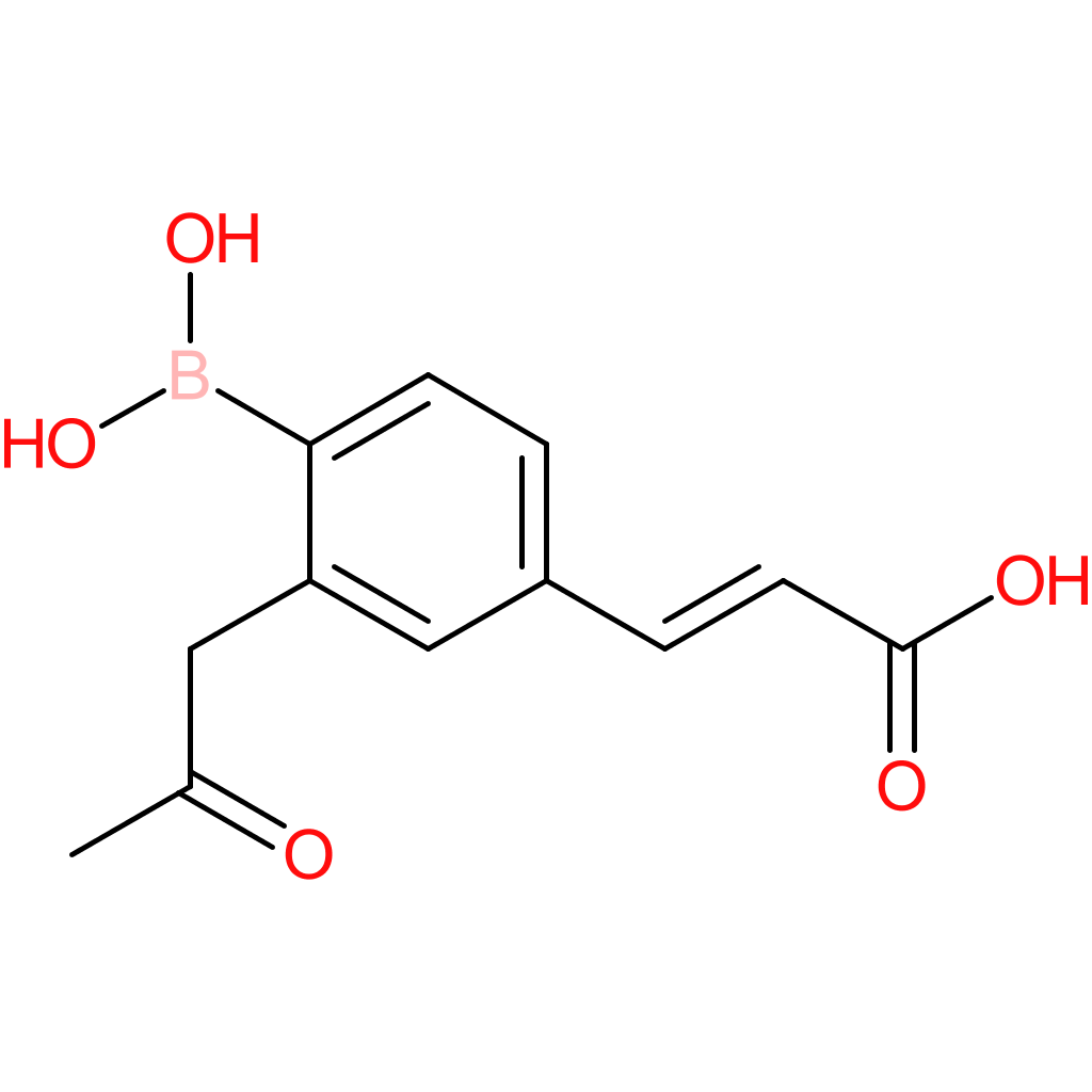 (E)-3-(4-borono-3-(2-oxopropyl)phenyl)acrylic acid