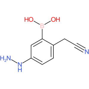 [2-(cyanomethyl)-5-hydrazinylphenyl]boronic acid