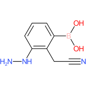 [2-(cyanomethyl)-3-hydrazinylphenyl]boronic acid