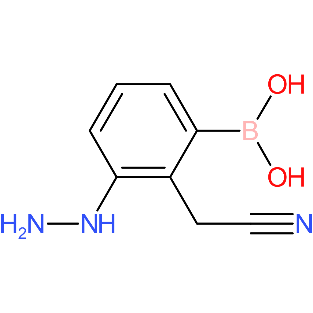 [2-(cyanomethyl)-3-hydrazinylphenyl]boronic acid