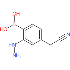 [4-(cyanomethyl)-2-hydrazinylphenyl]boronic acid