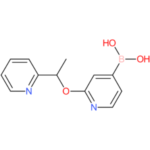 (2-(1-(pyridin-2-yl)ethoxy)pyridin-4-yl)boronic acid