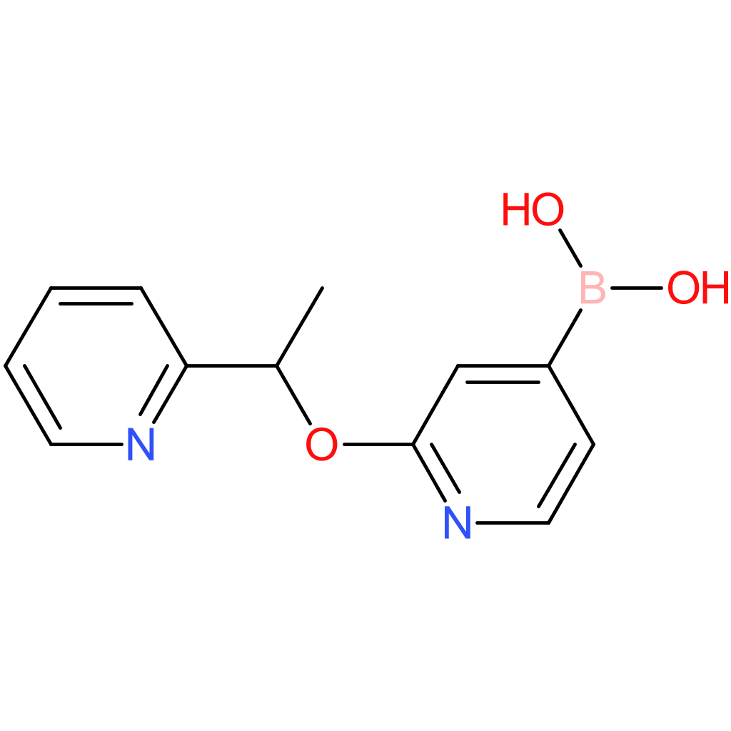 (2-(1-(pyridin-2-yl)ethoxy)pyridin-4-yl)boronic acid
