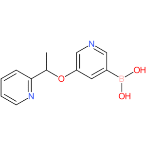 (5-(1-(pyridin-2-yl)ethoxy)pyridin-3-yl)boronic acid