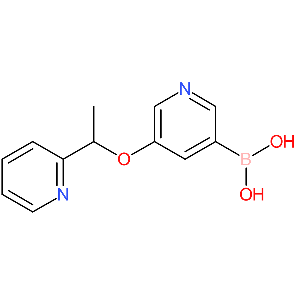 (5-(1-(pyridin-2-yl)ethoxy)pyridin-3-yl)boronic acid