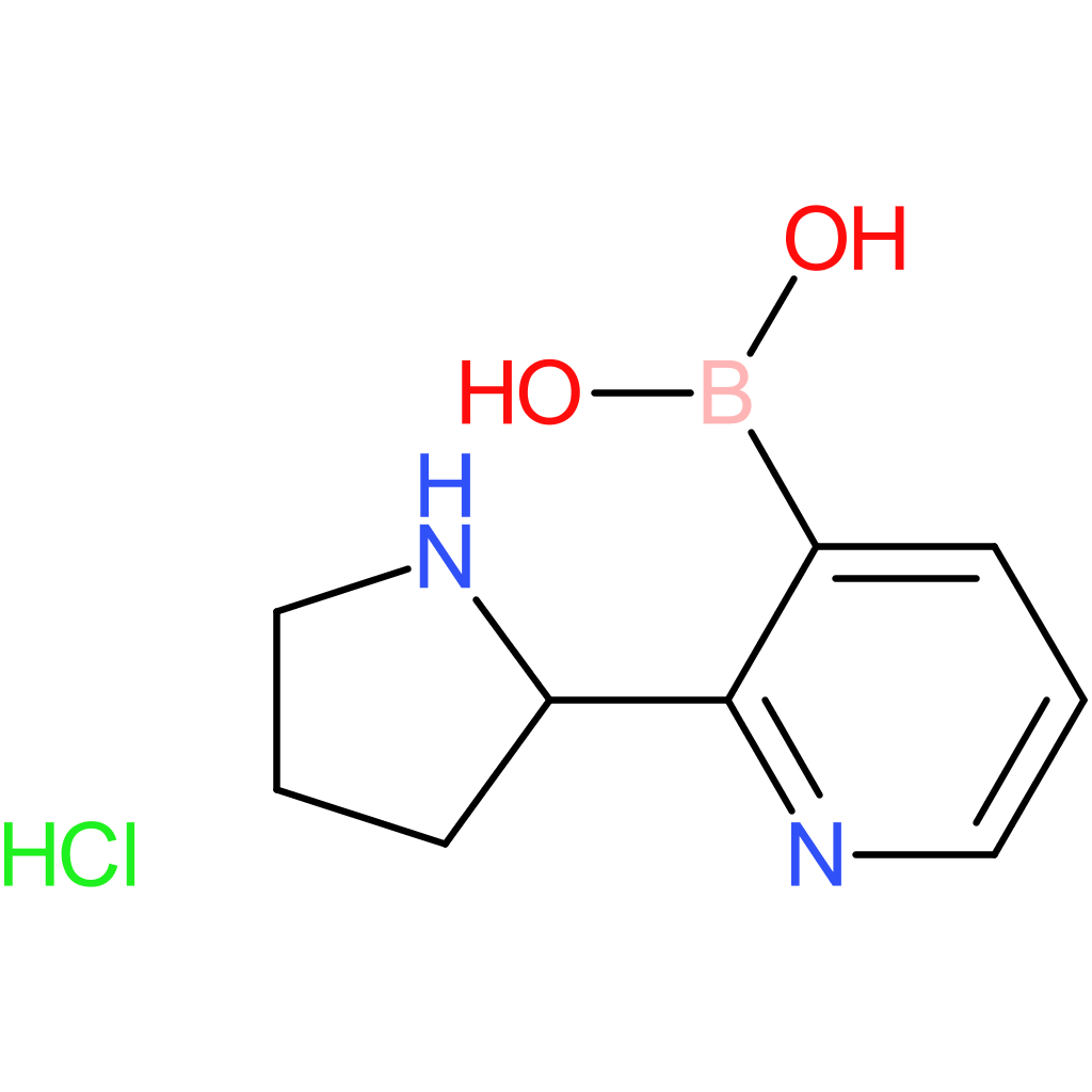 2-pyrrolidin-2-ylpyridine-3-boronic acid, hydrochloride