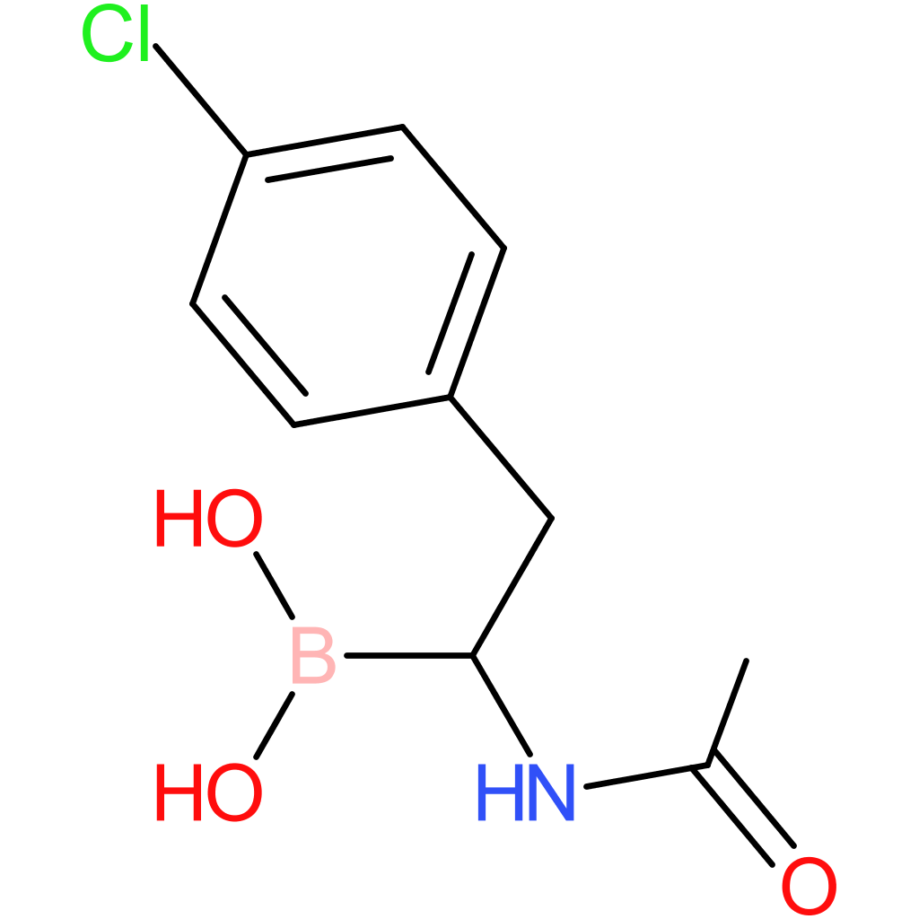 1-acetamido-2-(4-chlorophenyl)ethylboronic acid