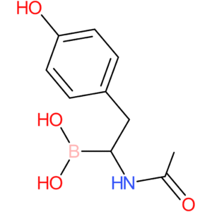 1-acetamido-2-(4-hydroxyphenyl)ethylboronic acid