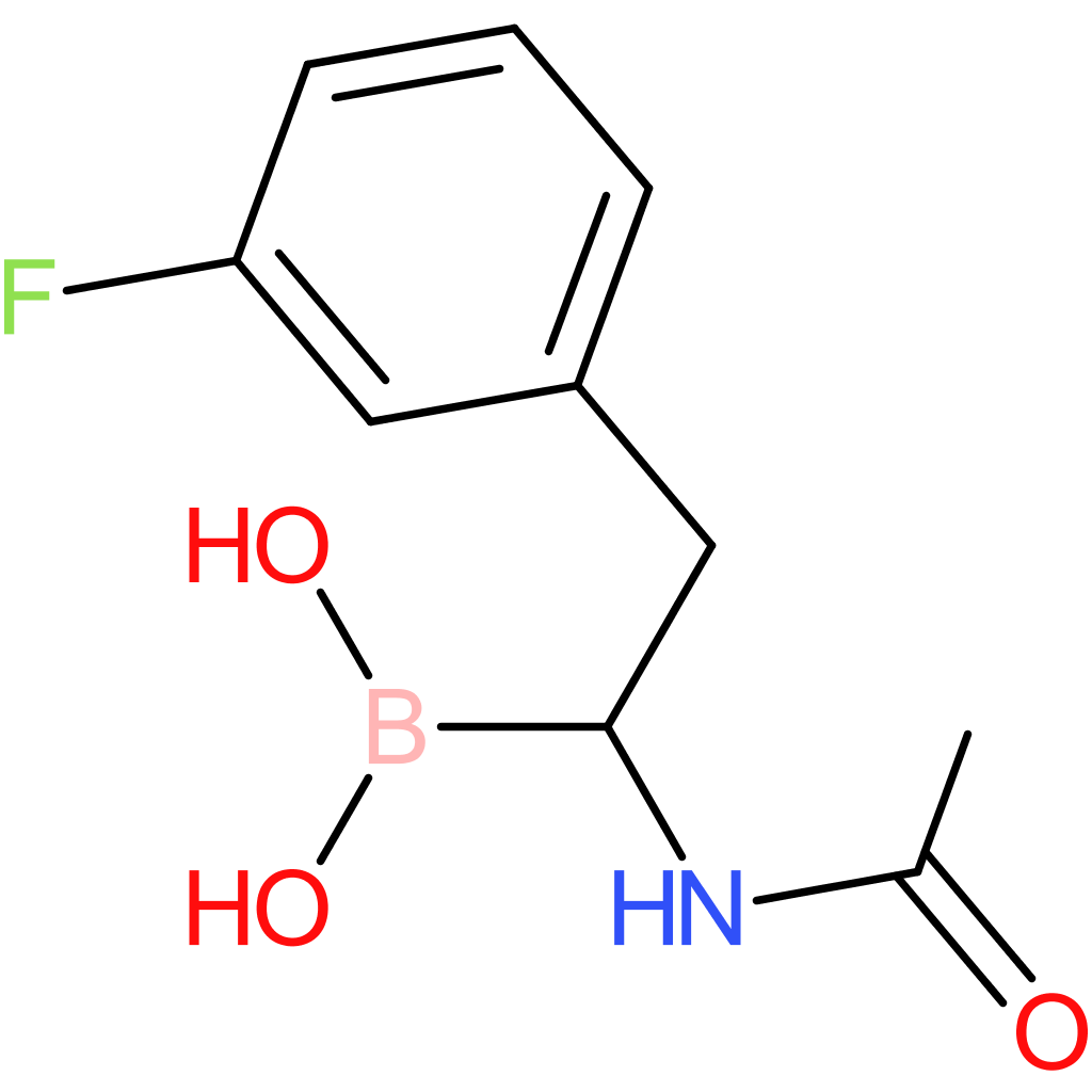 1-acetamido-2-(3-fluorophenyl)ethylboronic acid