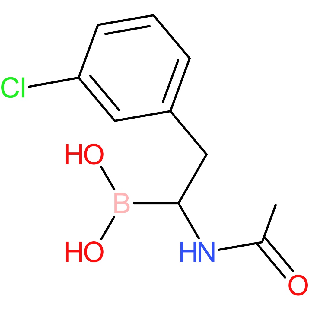 1-acetamido-2-(3-chlorophenyl)ethylboronic acid