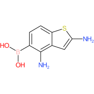 (2,4-diamino-1-benzothiophen-5-yl)boronic acid