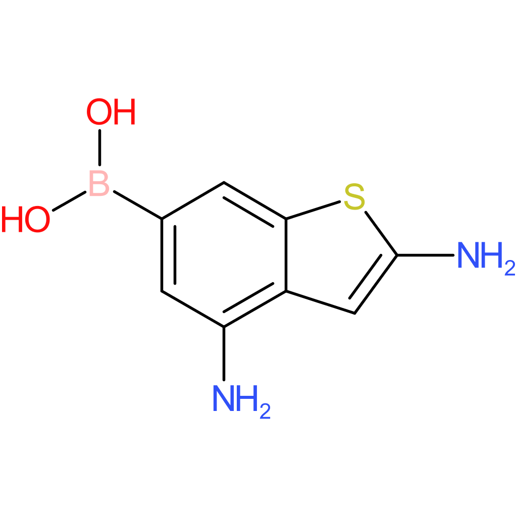 (2,4-diamino-1-benzothiophen-6-yl)boronic acid