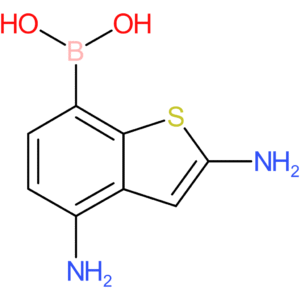 (2,4-diamino-1-benzothiophen-7-yl)boronic acid