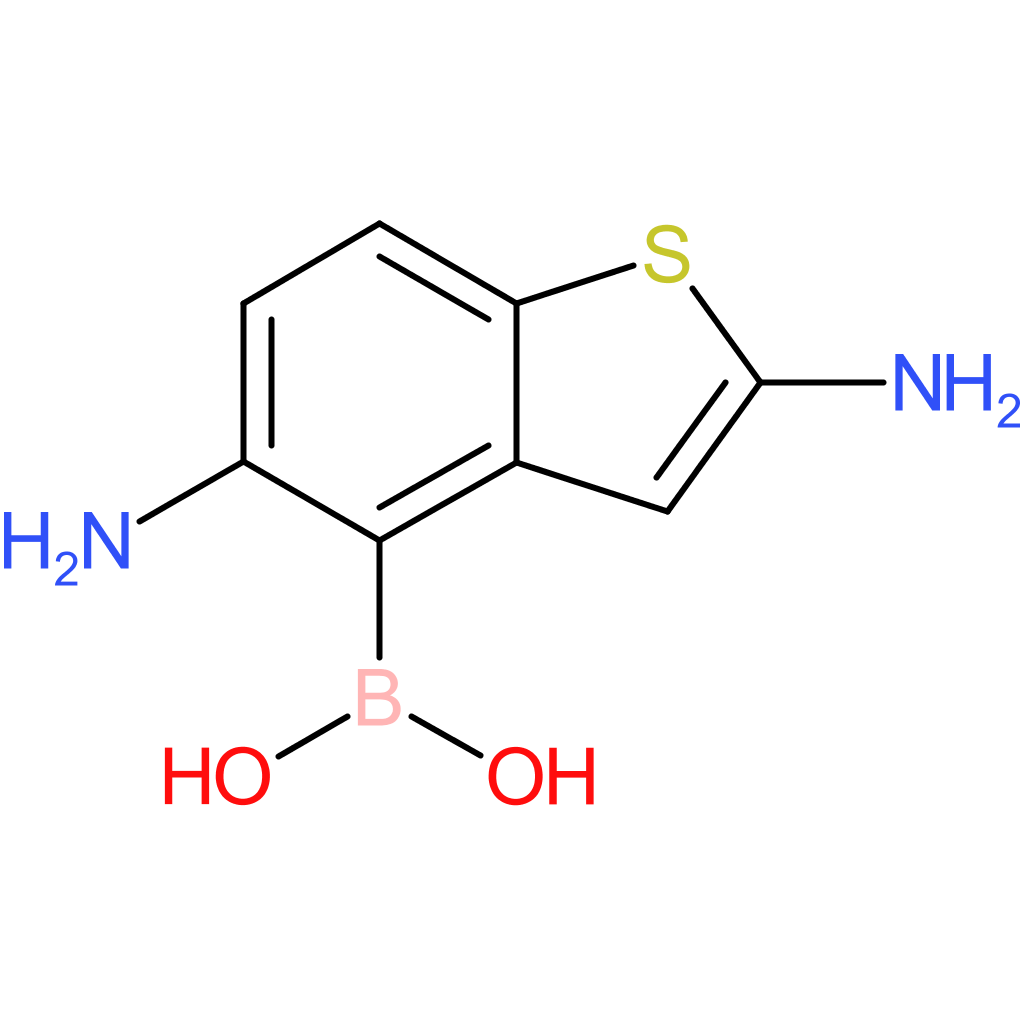 (2,5-diamino-1-benzothiophen-4-yl)boronic acid