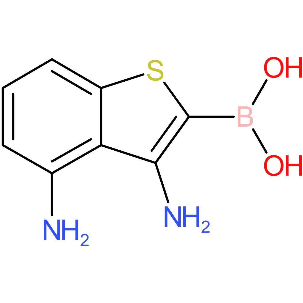 (3,4-diamino-1-benzothiophen-2-yl)boronic acid