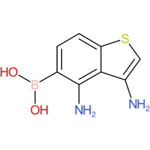 (3,4-diamino-1-benzothiophen-5-yl)boronic acid