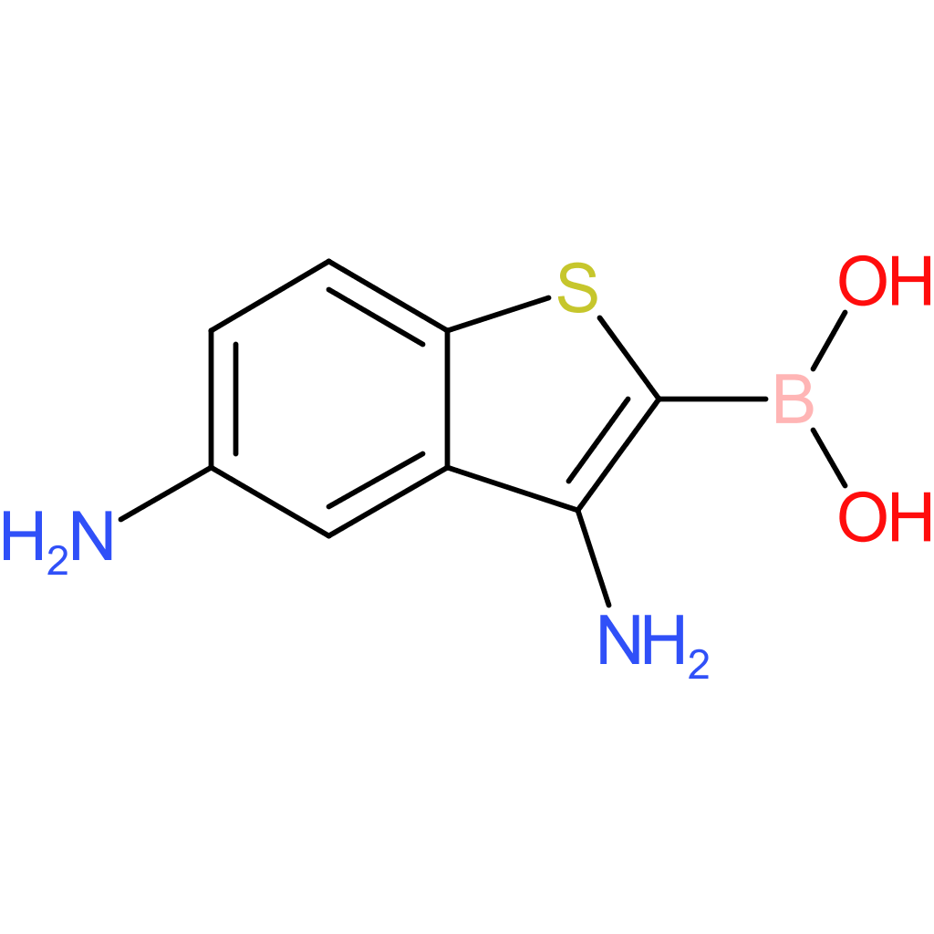 (3,5-diamino-1-benzothiophen-2-yl)boronic acid
