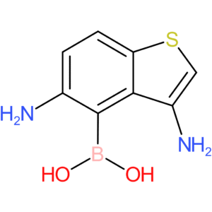(3,5-diamino-1-benzothiophen-4-yl)boronic acid