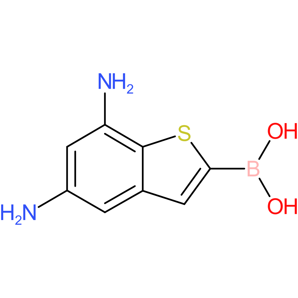 (5,7-diamino-1-benzothiophen-2-yl)boronic acid