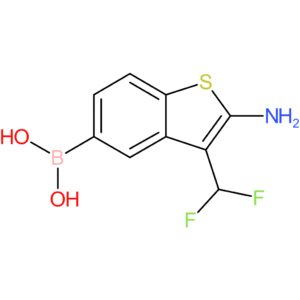 2-amino-3-(difluoromethyl)benzothiophene-5-boronic acid
