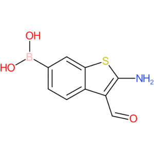 2-amino-3-formylbenzothiophene-6-boronic acid