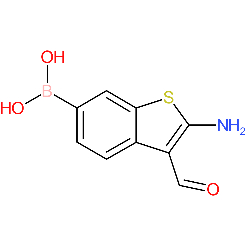 2-amino-3-formylbenzothiophene-6-boronic acid