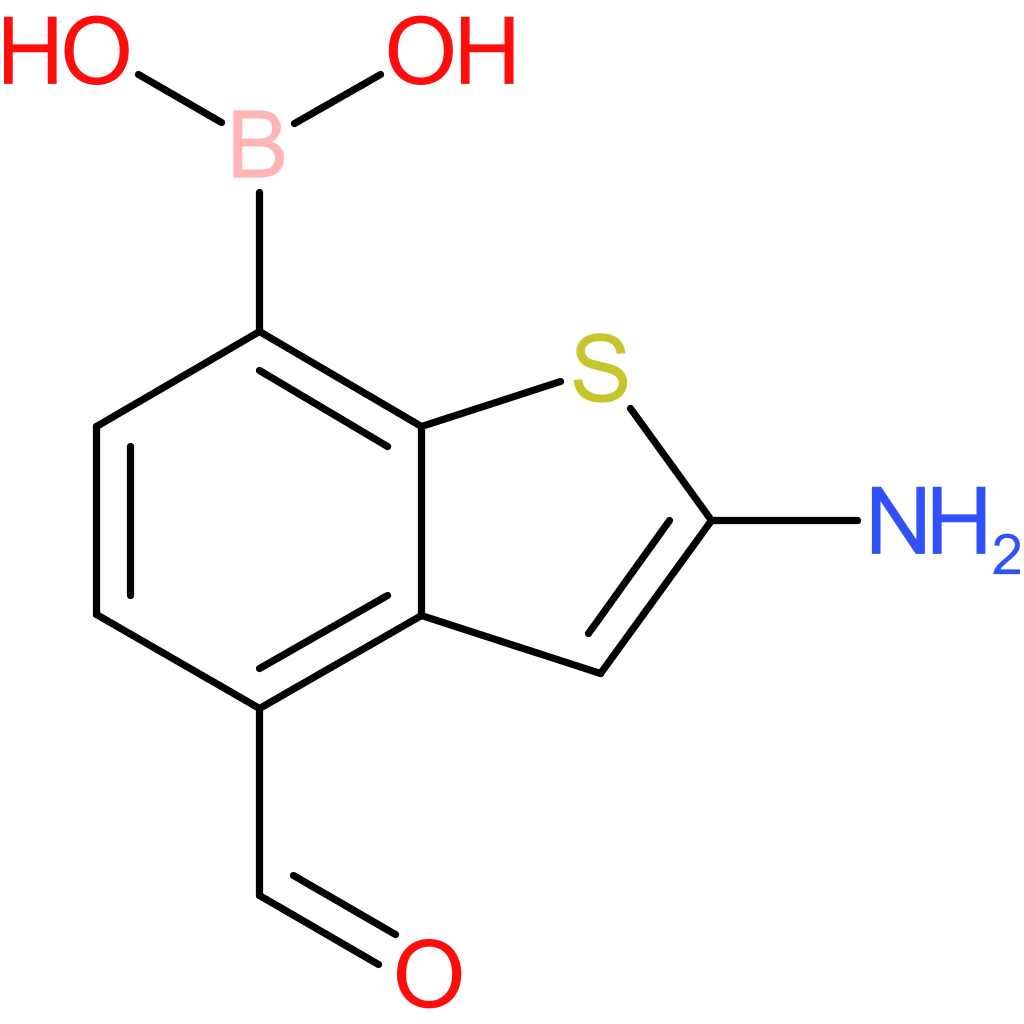 2-amino-4-formylbenzothiophene-7-boronic acid