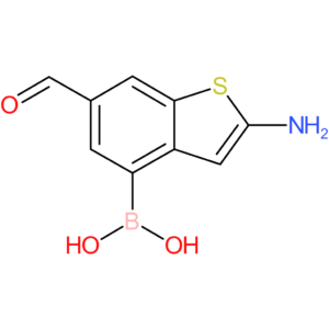 2-amino-6-formylbenzothiophene-4-boronic acid