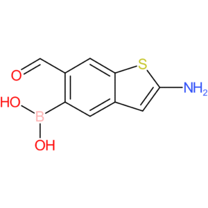 2-amino-6-formylbenzothiophene-5-boronic acid