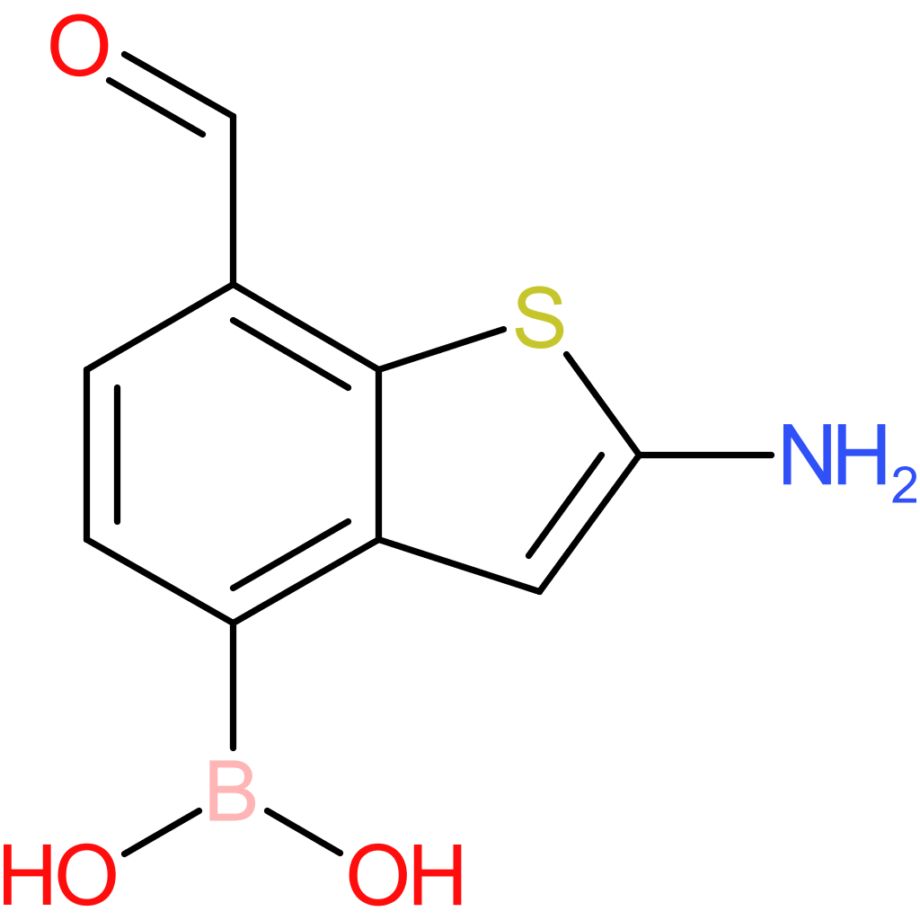 2-amino-7-formylbenzothiophene-4-boronic acid