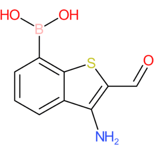 3-amino-2-formylbenzothiophene-7-boronic acid