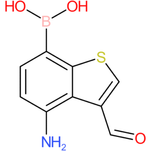 4-amino-3-formylbenzothiophene-7-boronic acid
