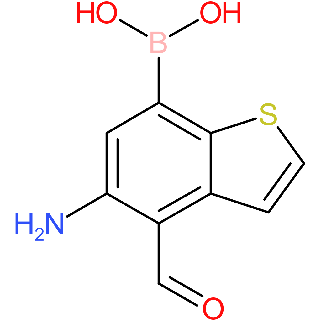 5-amino-4-formylbenzothiophene-7-boronic acid
